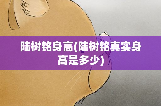 陆树铭身高(陆树铭真实身高是多少)