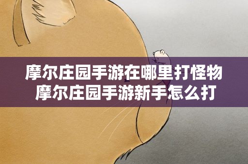 摩尔庄园手游在哪里打怪物 摩尔庄园手游新手怎么打一级怪