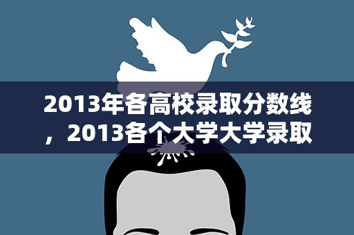 2013年各高校录取分数线，2013各个大学大学录取分数线