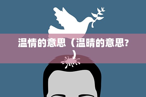 温情的意思（温晴的意思?）