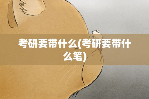 考研要带什么(考研要带什么笔)