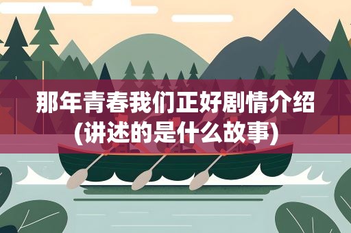 那年青春我们正好剧情介绍(讲述的是什么故事)