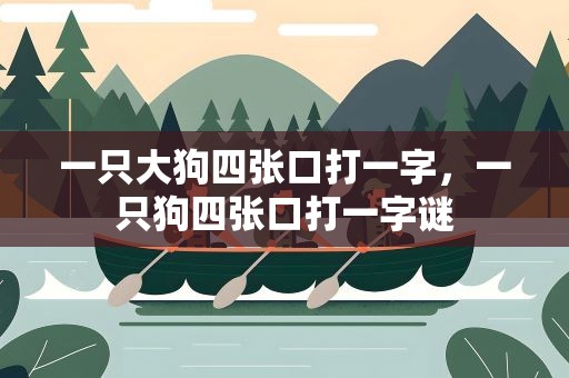 一只大狗四张口打一字，一只狗四张口打一字谜