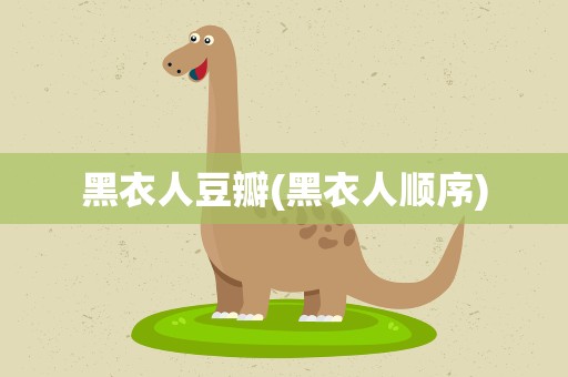 黑衣人豆瓣(黑衣人顺序)