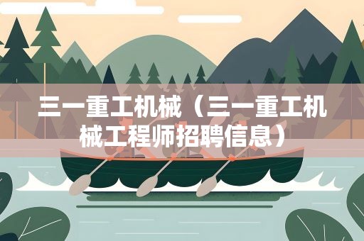 三一重工机械（三一重工机械工程师招聘信息）
