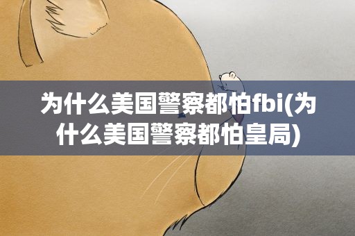 为什么美国警察都怕fbi(为什么美国警察都怕皇局)