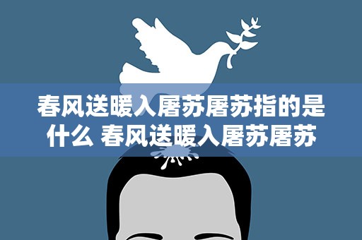 春风送暖入屠苏屠苏指的是什么 春风送暖入屠苏屠苏指的是什么酒