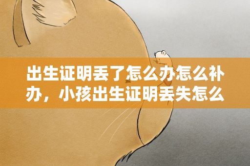 出生证明丢了怎么办怎么补办，小孩出生证明丢失怎么补办