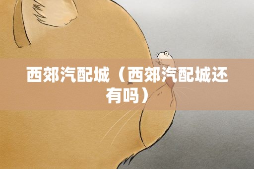 西郊汽配城（西郊汽配城还有吗）