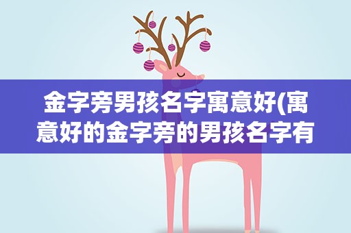金字旁男孩名字寓意好(寓意好的金字旁的男孩名字有哪些推荐)