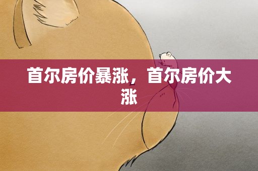 首尔房价暴涨，首尔房价大涨