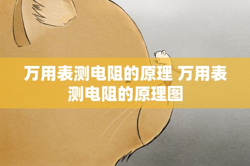 万用表测电阻的原理 万用表测电阻的原理图