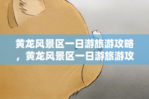 黄龙风景区一日游旅游攻略，黄龙风景区一日游旅游攻略图