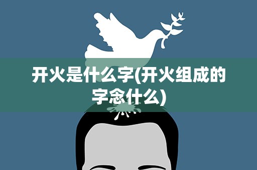 开火是什么字(开火组成的字念什么)