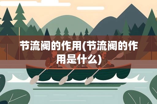 节流阀的作用(节流阀的作用是什么)