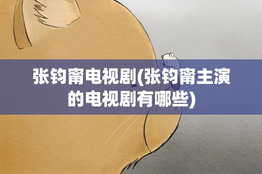 张钧甯电视剧(张钧甯主演的电视剧有哪些)