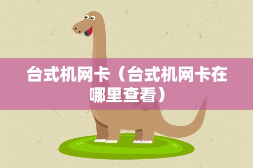 台式机网卡（台式机网卡在哪里查看）