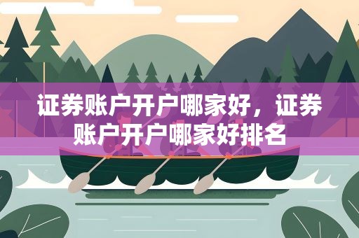 证券账户开户哪家好，证券账户开户哪家好排名