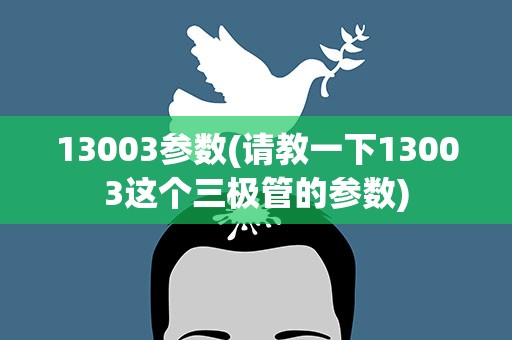 13003参数(请教一下13003这个三极管的参数)