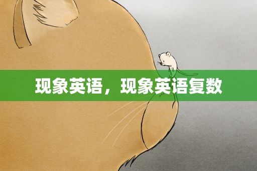 现象英语，现象英语复数