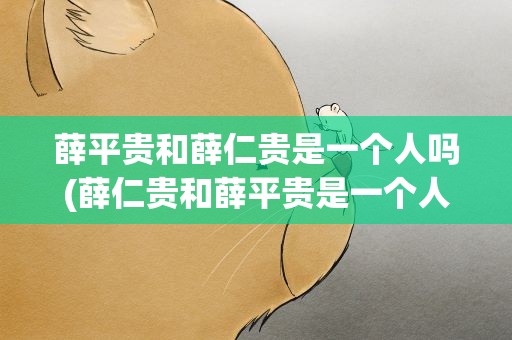 薛平贵和薛仁贵是一个人吗(薛仁贵和薛平贵是一个人吗)