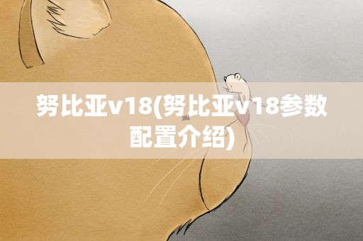 努比亚v18(努比亚v18参数配置介绍)