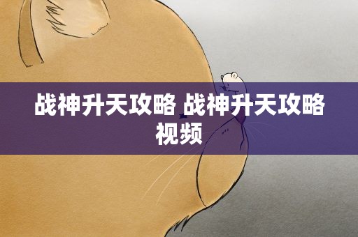 战神升天攻略 战神升天攻略视频