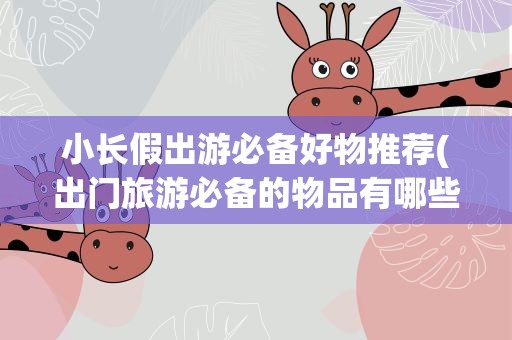 小长假出游必备好物推荐(出门旅游必备的物品有哪些)