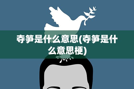 夺笋是什么意思(夺笋是什么意思梗)