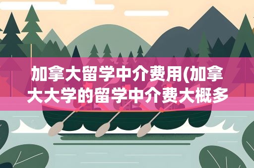 加拿大留学中介费用(加拿大大学的留学中介费大概多少)