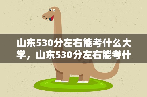 山东530分左右能考什么大学，山东530分左右能考什么大学呢
