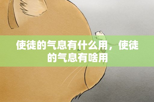 使徒的气息有什么用，使徒的气息有啥用