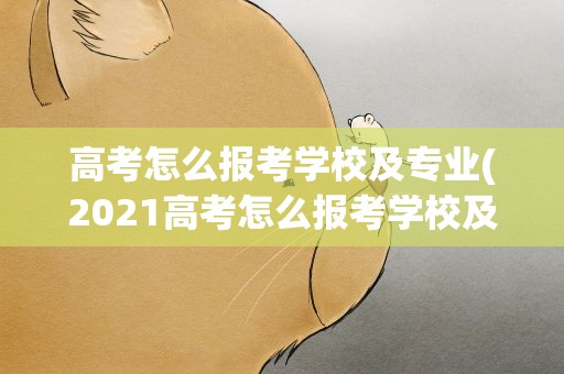 高考怎么报考学校及专业(2021高考怎么报考学校及专业)