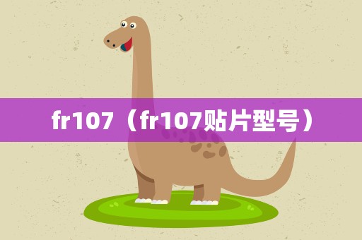 fr107（fr107贴片型号）