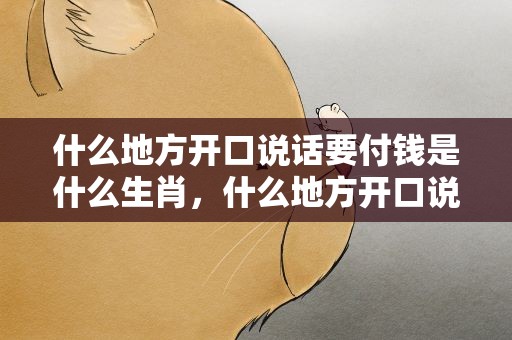 什么地方开口说话要付钱是什么生肖，什么地方开口说话要付钱打一生肖