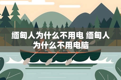 缅甸人为什么不用电 缅甸人为什么不用电脑