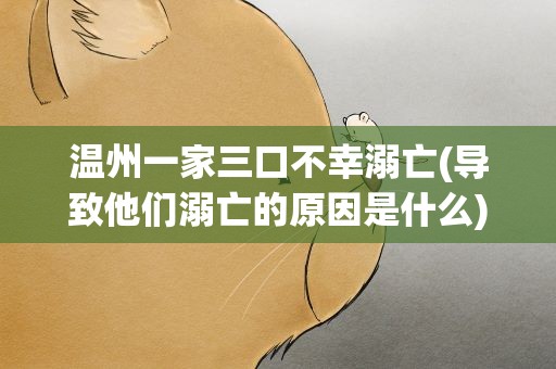 温州一家三口不幸溺亡(导致他们溺亡的原因是什么)