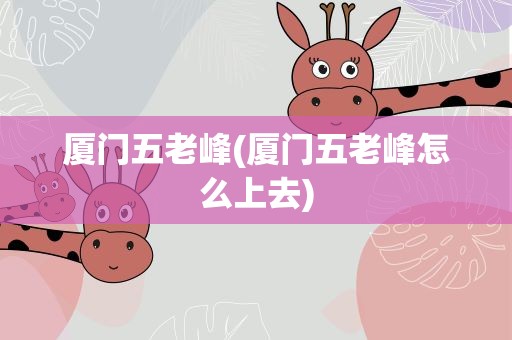 厦门五老峰(厦门五老峰怎么上去)