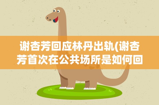 谢杏芳回应林丹出轨(谢杏芳首次在公共场所是如何回应林丹出轨的)