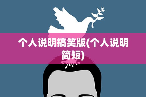 个人说明搞笑版(个人说明简短)