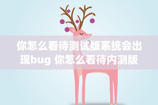 你怎么看待测试版系统会出现bug 你怎么看待内测版系统会出现bug