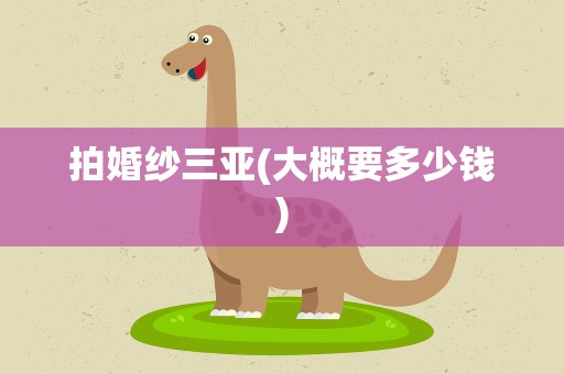 拍婚纱三亚(大概要多少钱)