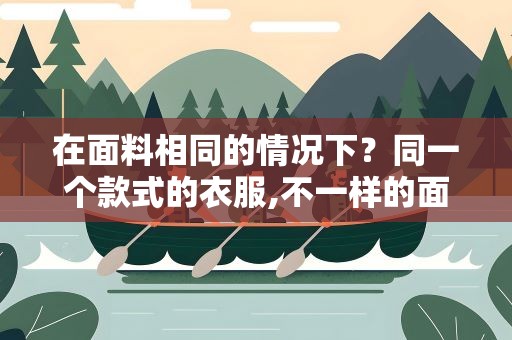 在面料相同的情况下？同一个款式的衣服,不一样的面料,会发生什么情况