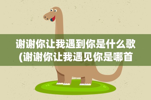 谢谢你让我遇到你是什么歌(谢谢你让我遇见你是哪首歌里的)