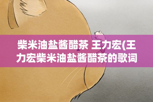 柴米油盐酱醋茶 王力宏(王力宏柴米油盐酱醋茶的歌词来点)
