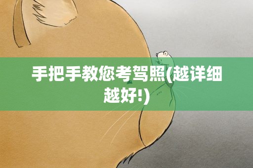 手把手教您考驾照(越详细越好!)