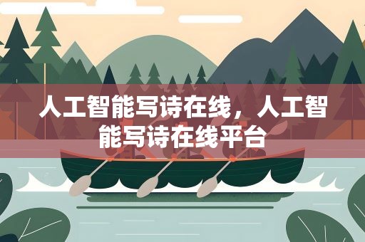 人工智能写诗在线，人工智能写诗在线平台