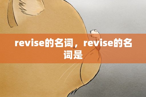 revise的名词，revise的名词是