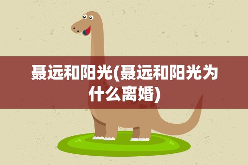 聂远和阳光(聂远和阳光为什么离婚)
