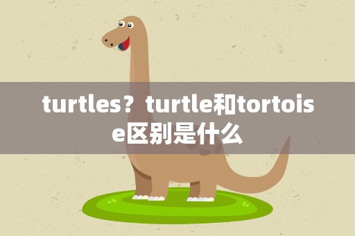 turtles？turtle和tortoise区别是什么